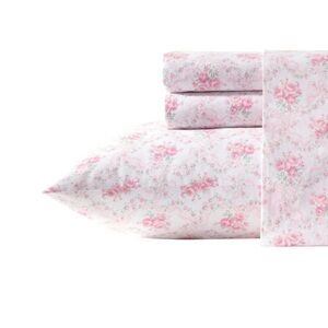 Laura Ashley Pink Floral Bedding Sheets ~ Twin